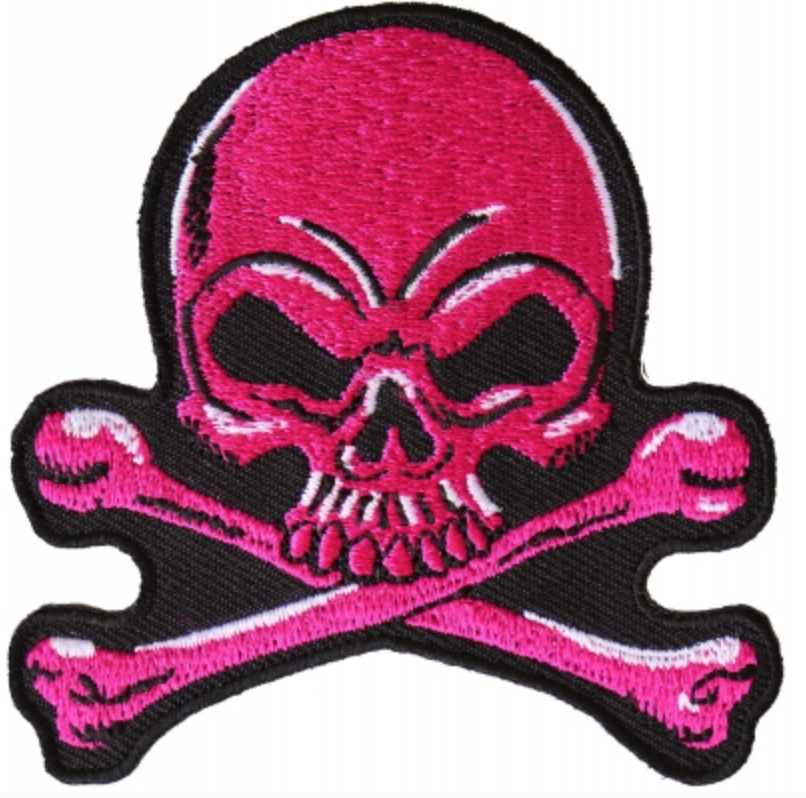 Skull and Crossbones Patch - Pink